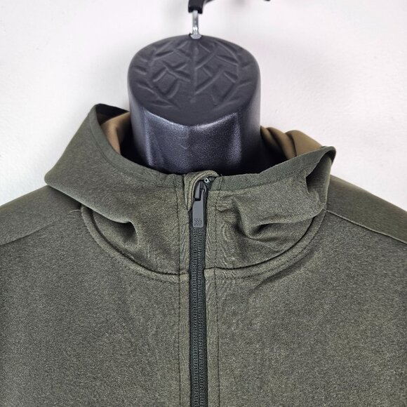 All In Motion Olive Green Full-Zip Hoodie Mens Jacket Size L Soft Comfortable - Picture 3 of 10